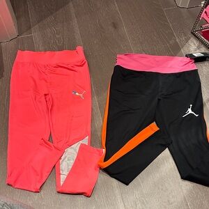 NEW* Kids Puma and Jordan Leggings Size Medium